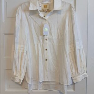 Emily McCarthy White Button down Blouse